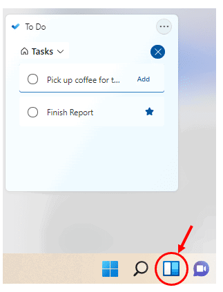 Windows 11, To do Widget Windows 11, To do Widget