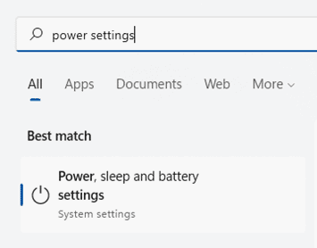 Power Settings