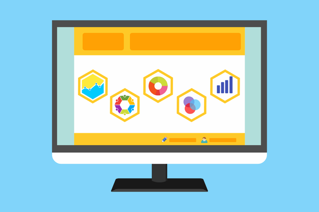 Free statistic survey website vector