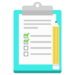 Free list notes icon illustration