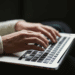 Person using laptop photo