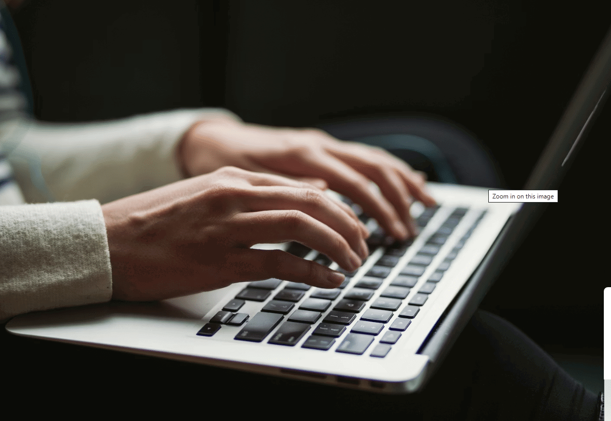 Person using laptop photo